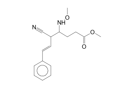 5-Cyano-4-methoxyamino-7-phenyl-hept-6-enoic acid, methyl ester