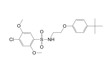 N-[2-(4-tert-butylphenoxy)ethyl]-4-chloranyl-2,5-dimethoxy-benzenesulfonamide
