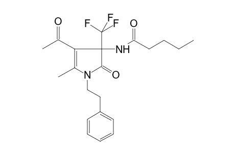 N-[4-acetyl-5-methyl-2-oxo-1-(2-phenylethyl)-3-(trifluoromethyl)-2,3-dihydro-1H-pyrrol-3-yl]pentanamide