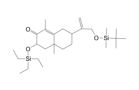 Naphthalen-2(3H)-one, 1,4a-dimethyl-4,4a,5,6,7,8-hexahydro-7.beta.-[1-methylene-2-(t-butyldimethylsilyloxy)ethyl]-3-(triethylsilyloxy)-