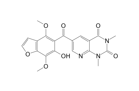 6-[(6-Hydroxy-4,7-dimethoxy-1-benzofuran-5-yl)carbonyl]-1,3-dimethylpyrido[2,3-d]pyrimidine-2,4(1H,3H)-dione