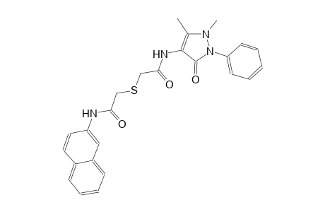 1,5-dimethyl-4-(3-{[3-(naphthalen-2-yl)-2-oxopropyl]sulfanyl}-2-oxopropyl)-2-phenyl-2,3-dihydro-1H-pyrazol-3-one