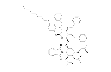 PARA-OCTYLOXYPHENYL-3,4,6-TRI-O-ACETYL-2-N-PHTHALOYL-BETA-(1->6)-D-GLUCOSAMINYL-1-THIO-2,3,4-TRI-O-BENZYL-BETA-D-GLUCOPYRANOSIDE