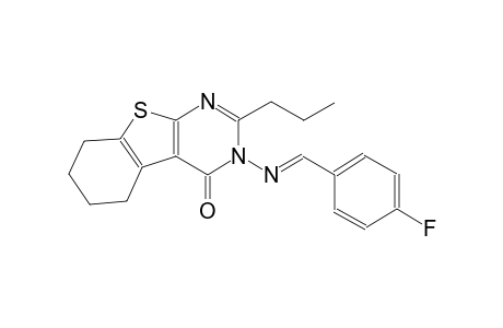 3-{[(E)-(4-fluorophenyl)methylidene]amino}-2-propyl-5,6,7,8-tetrahydro[1]benzothieno[2,3-d]pyrimidin-4(3H)-one