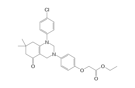 1-(4-Chlorophenyl)-7,7-dimethyl-3-[4-(ethyoxycarbonylmethoxy)phenyl]-5-oxo-1,2,3,4,5,6,7,8-octahydroquinazoline