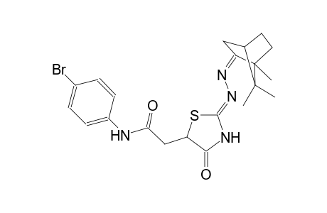 N-(4-bromophenyl)-2-{(2Z)-4-oxo-2-[(2Z)-2-(1,7,7-trimethylbicyclo[2.2.1]hept-2-ylidene)hydrazono]-1,3-thiazolidin-5-yl}acetamide