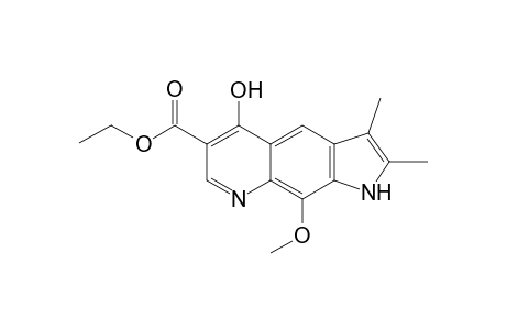 Ethyl 5-hydroxy-9-methoxy-2,3-dimethyl-1H-pyrrolo[3,2-g]quinoline-6-carboxylate