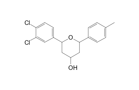 2-(4-Methylphenyl)-6-(3,4-dichlorophenyl)tetrahydropyran-4-ol