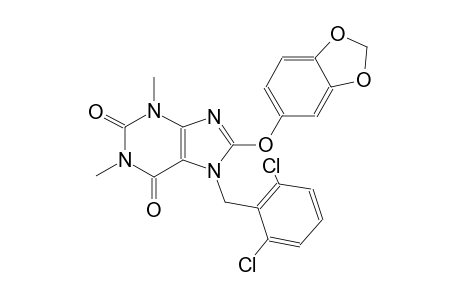 8-(1,3-benzodioxol-5-yloxy)-7-(2,6-dichlorobenzyl)-1,3-dimethyl-3,7-dihydro-1H-purine-2,6-dione