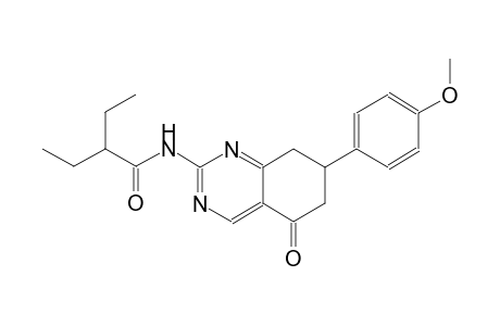 2-ethyl-N-[7-(4-methoxyphenyl)-5-oxo-5,6,7,8-tetrahydro-2-quinazolinyl]butanamide