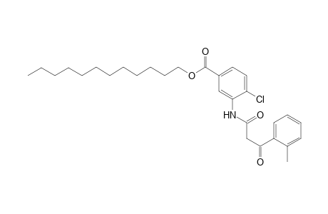 Benzoic acid, 4-chloro-3-[[3-(2-methylphenyl)-1,3-dioxopropyl]amino]-, dodecyl ester