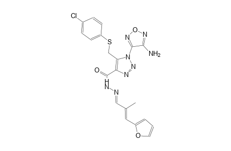 1-(4-amino-1,2,5-oxadiazol-3-yl)-5-{[(4-chlorophenyl)sulfanyl]methyl}-N'-[(E,2E)-3-(2-furyl)-2-methyl-2-propenylidene]-1H-1,2,3-triazole-4-carbohydrazide