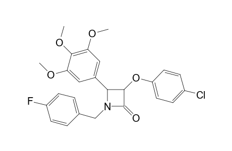 2-Azetidinone, 3-(4-chlorophenoxy)-1-[(4-fluorophenyl)methyl]-4-(3,4,5-trimethoxyphenyl)-