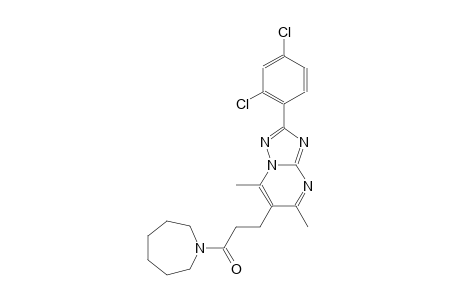 [1,2,4]triazolo[1,5-a]pyrimidine, 2-(2,4-dichlorophenyl)-6-[3-(hexahydro-1H-azepin-1-yl)-3-oxopropyl]-5,7-dimethyl-