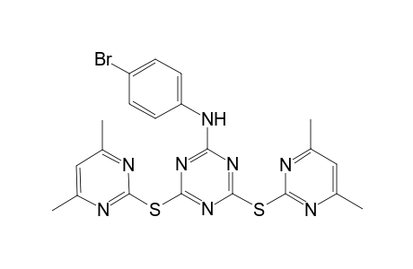 N-(4-bromophenyl)-4,6-bis[(4,6-dimethyl-2-pyrimidinyl)thio]-1,3,5-triazin-2-amine