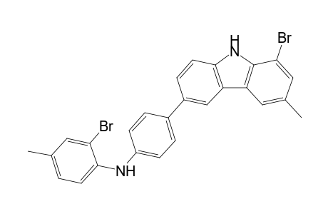 2-bromanyl-N-[4-(8-bromanyl-6-methyl-9H-carbazol-3-yl)phenyl]-4-methyl-aniline