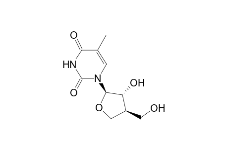 1-[(2R,3R,4S)-3-hydroxy-4-(hydroxymethyl)-2-oxolanyl]-5-methylpyrimidine-2,4-dione
