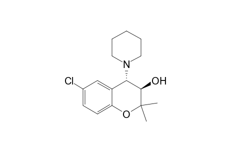 trans-6-chloro-3,4-dihydro-2,2-dimethyl-4-(piperidin-1-yl)-2H-1-benzopyran-3-ol