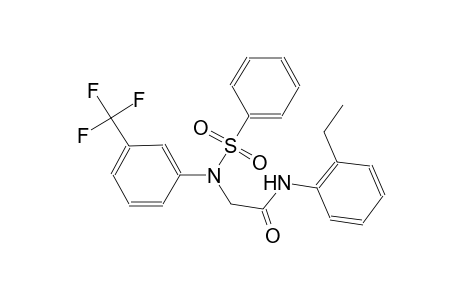 N-(2-ethylphenyl)-2-[(phenylsulfonyl)-3-(trifluoromethyl)anilino]acetamide