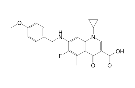 1-cyclopropyl-6-fluoranyl-7-[(4-methoxyphenyl)methylamino]-5-methyl-4-oxidanylidene-quinoline-3-carboxylic acid
