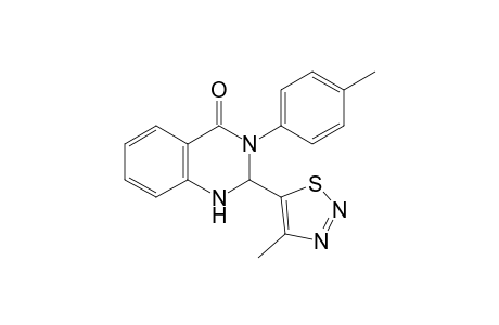 2-(4-Methyl-1,2,3-thiadiazol-5-yl)-3-(4-methylphenyl)-2,3-dihydroquinazolin-4(1H)-one