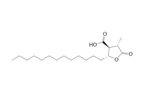 (2R,3S,4S)-4-methyl-5-oxidanylidene-2-tridecyl-oxolane-3-carboxylic acid