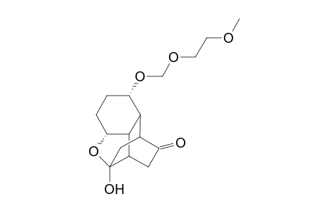 (1S*,2R*,4S*,7R*,8S*,11R*,12S*)-2-Hydroxy-11-methoxyethoxymethoxy-5-oxo-13-oxatetracyclo[6.2.2.1(2,8).0(7,12).]tridecane 5-ethylene ketal