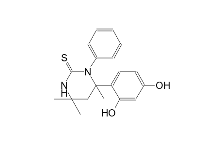 2(1H)-pyrimidinethione, 6-(2,4-dihydroxyphenyl)tetrahydro-4,4,6-trimethyl-1-phenyl-