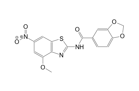 1,3-benzodioxole-5-carboxamide, N-(4-methoxy-6-nitro-2-benzothiazolyl)-