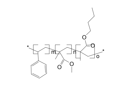 Polystyrene-b-poly(methyl methacrylate)-b-poly(butyl methacrylate)