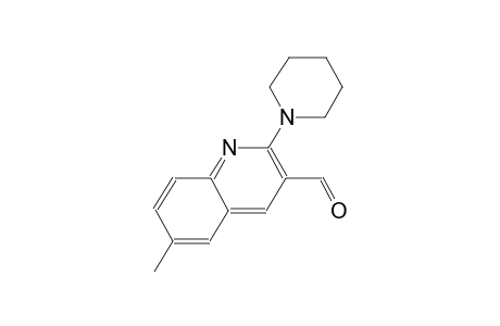 3-quinolinecarboxaldehyde, 6-methyl-2-(1-piperidinyl)-