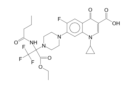7-[4-(1-Butyramido-1-ethoxycarbonyl-2,2,2-trifluoroethyl)-1-piperazinyl]-1-cyclopropyl-6-fluoro-4(1H)-oxoquinoline-3-carboxylic acid