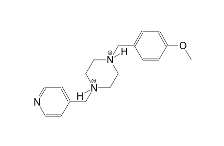 1-(4-methoxybenzyl)-4-(4-pyridinylmethyl)piperazinediium