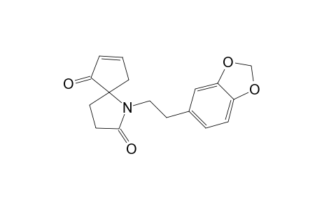 N-[2-[3,4-(methylenedioxy)phenyl]ethyl]-2,6-dioxo-1-azaspiro[4.4]non-7-ene