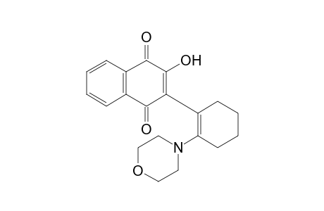 2-Hydroxy-3-[2-(4-morpholinyl)-1-cyclohexene-1-yl]-1,4-naphthoquinone