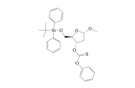 METHYL-2-DEOXY-3-O-PHENOXYTHIOCARBONYL-5-O-TERT.-BUTYL-DIPHENYLSILYL-ALPHA-D-ERYTHRO-PENTOFURANOSIDE