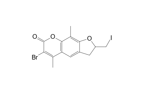 6-Bromanyl-2-(iodanylmethyl)-5,9-dimethyl-2,3-dihydrofuro[3,2-g]chromen-7-one