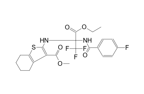 benzo[b]thiophene-3-carboxylic acid, 2-[[1-(ethoxycarbonyl)-2,2,2-trifluoro-1-[(4-fluorobenzoyl)amino]ethyl]amino]-4,5,6,7-tetrahydro-, methyl