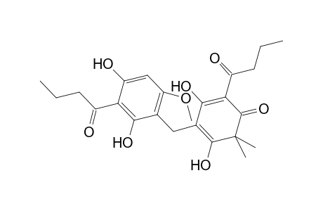 2-Butyryl-6-(3-butyryl-2,4-dihydroxy-6-methoxybenzyl)-3,5-dihydroxy-4,4-dimethyl-2,5-cyclohexadien-1-one