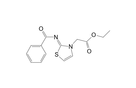3(2H)-Thiazoleacetic acid, 2-(benzoylimino)-, ethyl ester