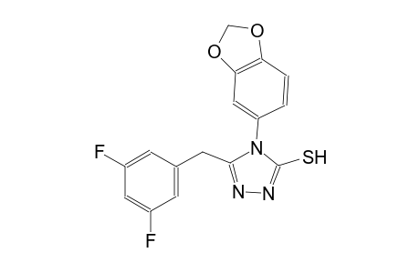 4H-1,2,4-triazole-3-thiol, 4-(1,3-benzodioxol-5-yl)-5-[(3,5-difluorophenyl)methyl]-