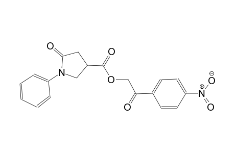 3-pyrrolidinecarboxylic acid, 5-oxo-1-phenyl-, 2-(4-nitrophenyl)-2-oxoethyl ester