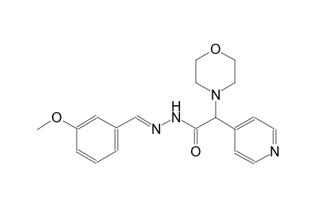 N'-[(E)-(3-methoxyphenyl)methylidene]-2-(4-morpholinyl)-2-(4-pyridinyl)acetohydrazide