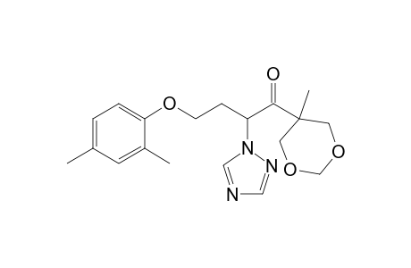 1-Butanone, 4-(2,4-dimethylphenoxy)-1-(5-methyl-1,3-dioxan-5-yl)-2-(1H-1,2,4-triazol-1-yl)-