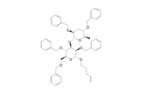 4-PENTENYL-2,4-DI-O-BENZYL-3,6-DIDEOXY-ALPHA-D-ARABINO-HEXOPYRANOSYL-(1->3)-2,4,6-TRI-O-BENZYL-ALPHA-D-MANNOPYRANOSIDE