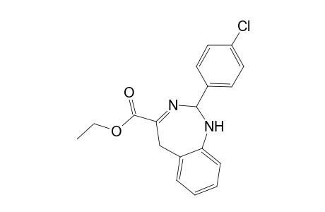 Ethyl 2-(4-chlorophenyl)-1,2-dihydro-1,3-benzodiazepine-4-carboxylate