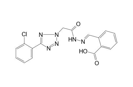 2-[(E)-[2-[5-(2-chlorophenyl)-1,2,3,4-tetrazol-2-yl]ethanoylhydrazinylidene]methyl]benzoic acid