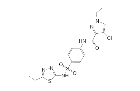 4-chloro-1-ethyl-N-(4-{[(5-ethyl-1,3,4-thiadiazol-2-yl)amino]sulfonyl}phenyl)-1H-pyrazole-3-carboxamide