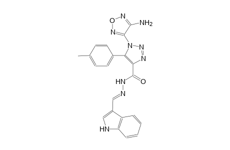 1-(4-amino-1,2,5-oxadiazol-3-yl)-N'-[(E)-1H-indol-3-ylmethylidene]-5-(4-methylphenyl)-1H-1,2,3-triazole-4-carbohydrazide