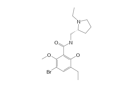 5-bromo-3-ethyl-N-[[(2R)-1-ethylpyrrolidin-2-yl]methyl]-2-hydroxy-6-methoxybenzamide